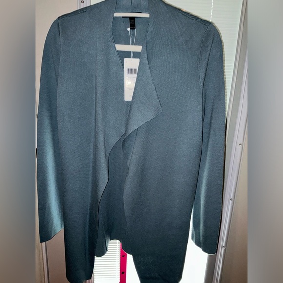 Eileen Fisher Silk/Organic Cotton Open Front Jacket Size XXS - Picture 15 of 16